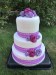 svatební dort do fialova