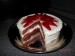 červený samet=red velvet cake v řezu